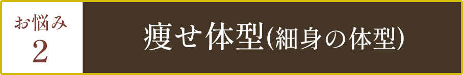 お悩み２痩せ体型(細身の体型)