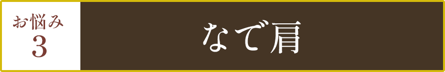 お悩み3なで肩