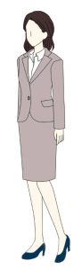 顔合わせにおすすめの服装は?季節・性別ごとにコーデ例を紹介、男女別!顔合わせにおすすめのコーディネート、【女性】上品な女性らしさを引き出すならツーピーススーツ