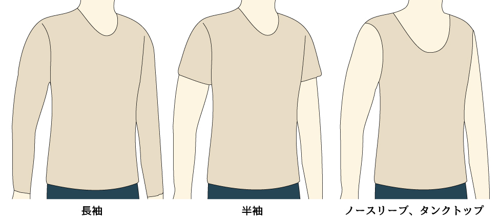 メンズスーツにおすすめのインナーは?シーン別に選び方を解説、スーツのインナーの選び方、袖の長さ