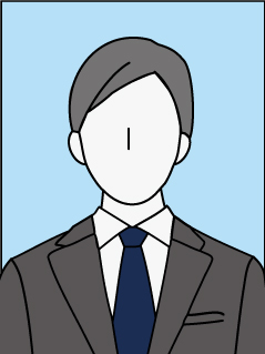 履歴書の証明写真に適した服装は?スタイリスト厳選のコーデ例4選、証明写真におすすめのスーツコーデを男女別に紹介、男性|グレースーツ×白シャツ、青系統のネクタイを使ったコーデ