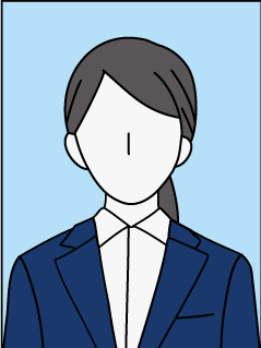 履歴書の証明写真に適した服装は?スタイリスト厳選のコーデ例4選、証明写真におすすめのスーツコーデを男女別に紹介、女性|紺色スーツ×白シャツのコーデ