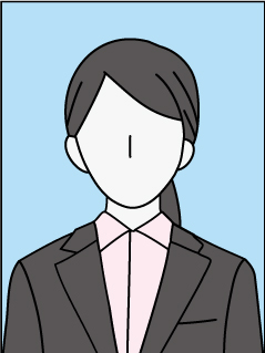 履歴書の証明写真に適した服装は?スタイリスト厳選のコーデ例4選、証明写真におすすめのスーツコーデを男女別に紹介、女性|グレースーツ×淡いピンクのシャツを使ったコーデ