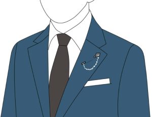 フラワーホールとは？スーツの胸元を上品に整える使い方を解説、フラワーホールの使い方、ラペルピンで華やかに