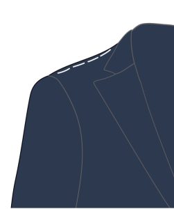 スーツの後ろにあるしつけ糸は切っていい?場所や正しい外し方を解説 、スーツのしつけ糸はどこにある?、ジャケットの肩